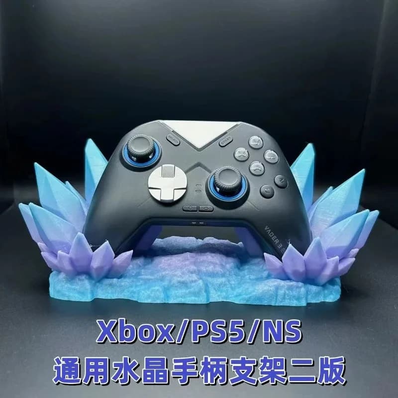 Base di supporto per gamepad in cristallo per Xbox/PS5/NS Staffa per maniglia per controller di gioco Decorazione da tavolo Espositore Accessori da gioco