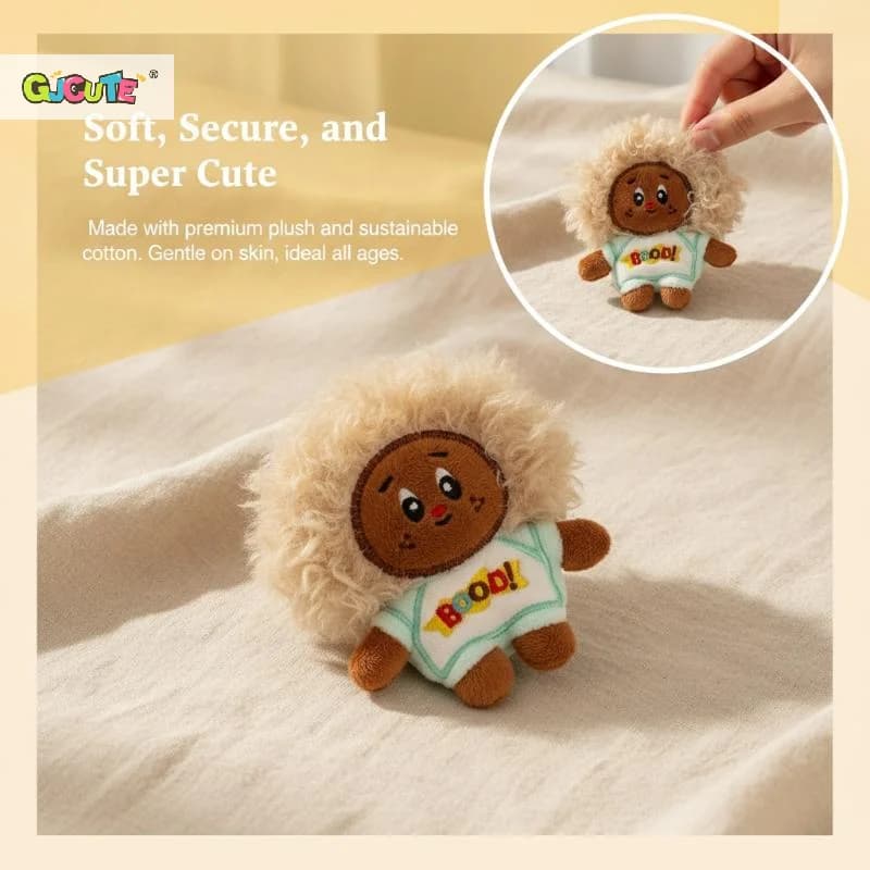 Cute Fluffy Plush Doll Keychain Kawaii Cartoon Stuffed Toy Bag Charm Soft Backpack Pendant Keyring Gift for Girls Women Kids