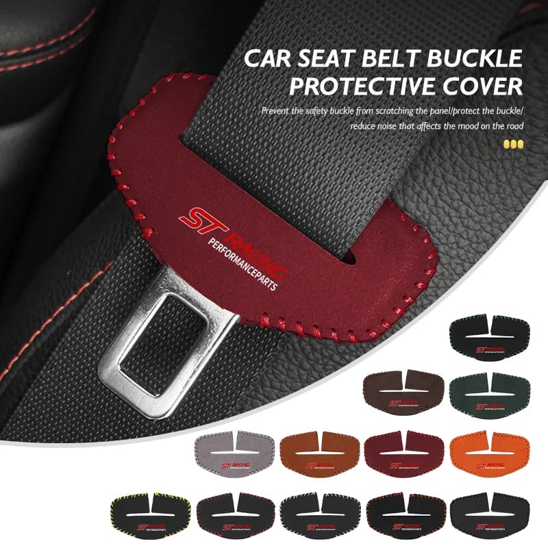 Car Seat Belt Buckle Clip Protector Case Anti-Scratch Cover For Ford ST Focus Fiesta Ranger Escort Falcon Flex S-MAX Kuga