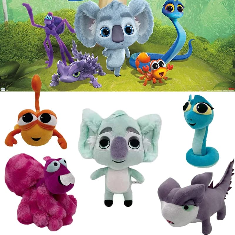 Set di 5 pezzi Back To The Outback peluche Frank theresa Voice Chaz Plushie Figure Koala Lizard Snake peluche fan regali