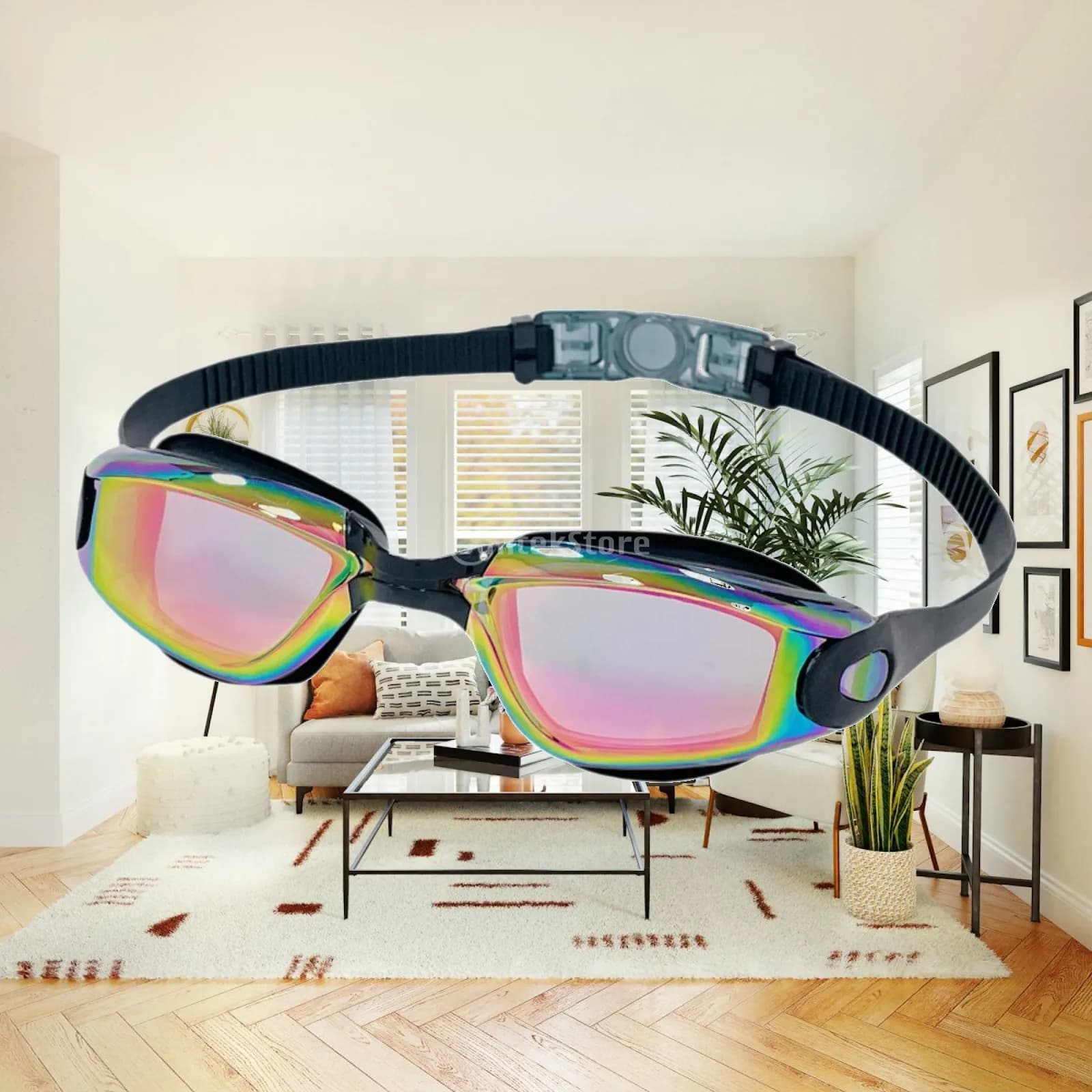 Portable Silicone Swim Goggles Anti Fog Comfortable Waterproof Glasses for Swimming Adults and Teenagers
