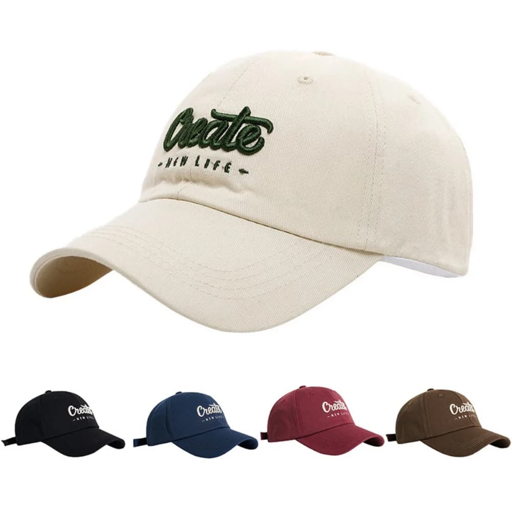 Cappellino da Baseball alla Moda con Ricamo a Lettere e Fori, Protezione Solare, Morbido, per Uomo e Donna, Cappello Snapback