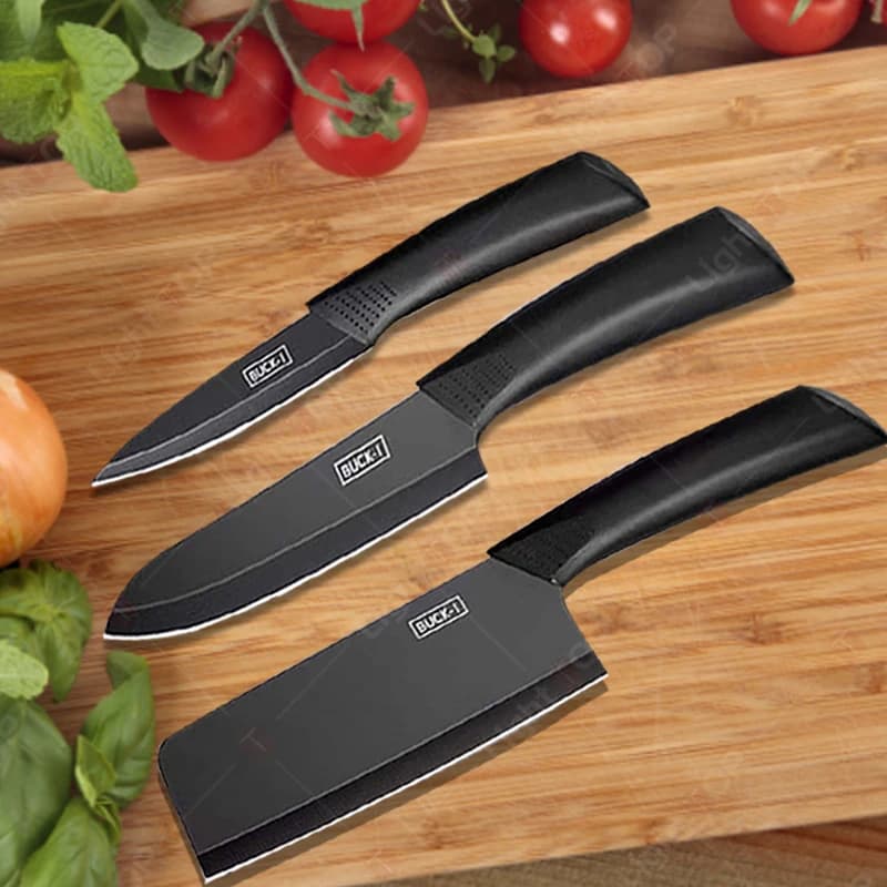 1 ~ 3 pezzi coltello da cucina professionale giapponese in acciaio inossidabile per uso domestico per affettare frutta e verdura coltello da chef con coperchio