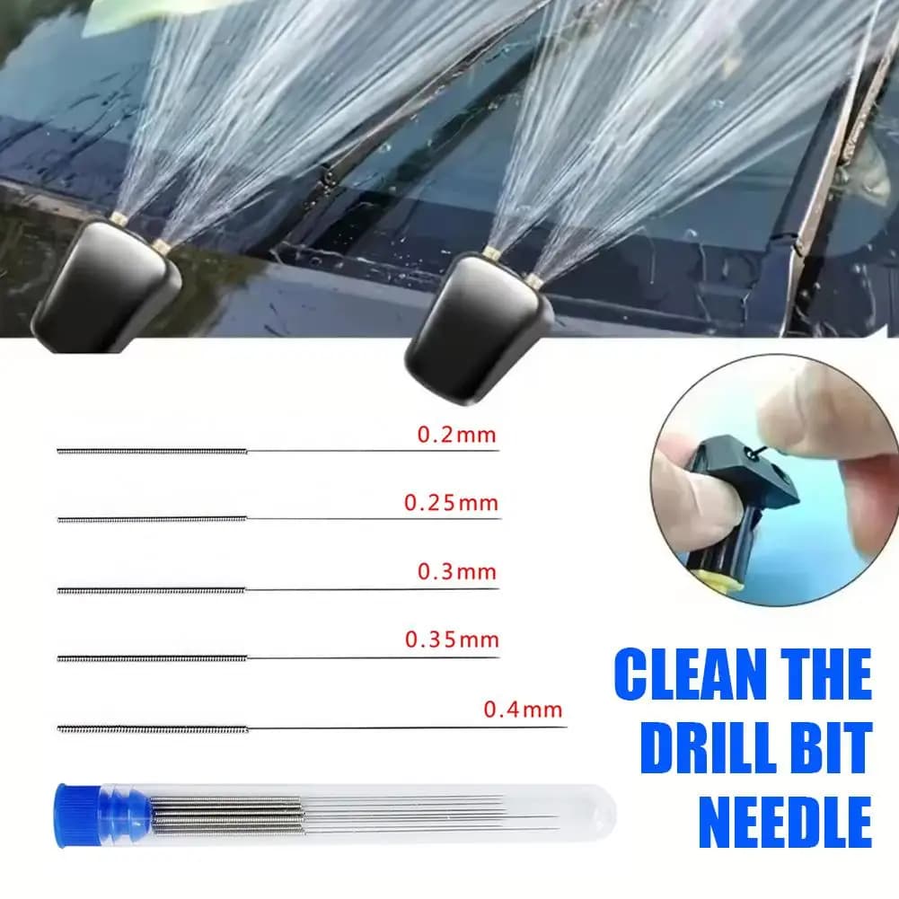 10 piece stainless steel cleaning nozzles: wiper, 3D printer nozzle, gas stove, brush to unlock shower needle