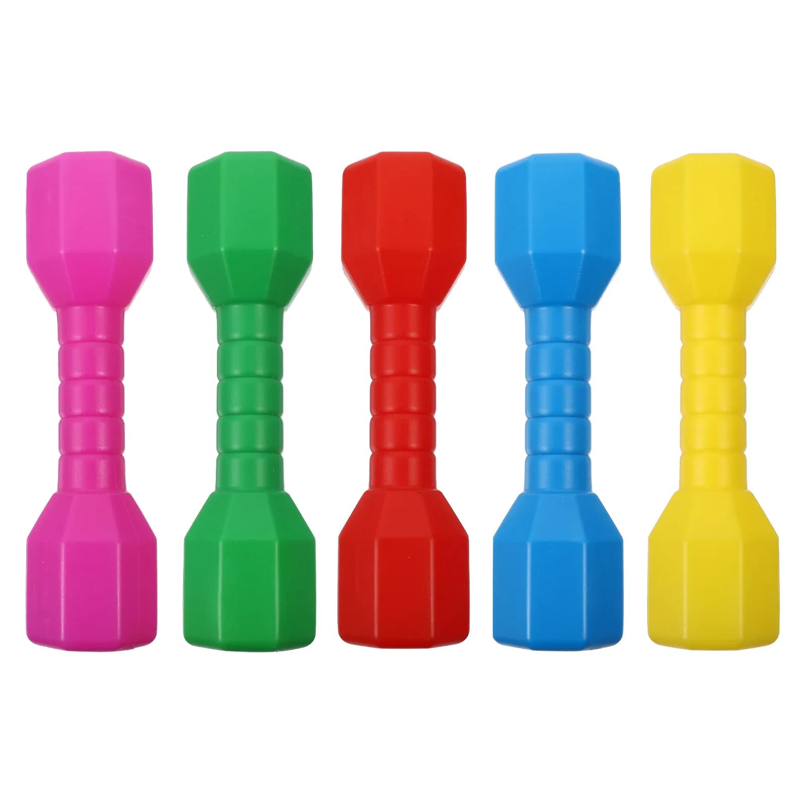 5Pcs Home Exercise Dumbbell Set Plastic Hand Weights for Safe Easy Clean Grasping Skill Development