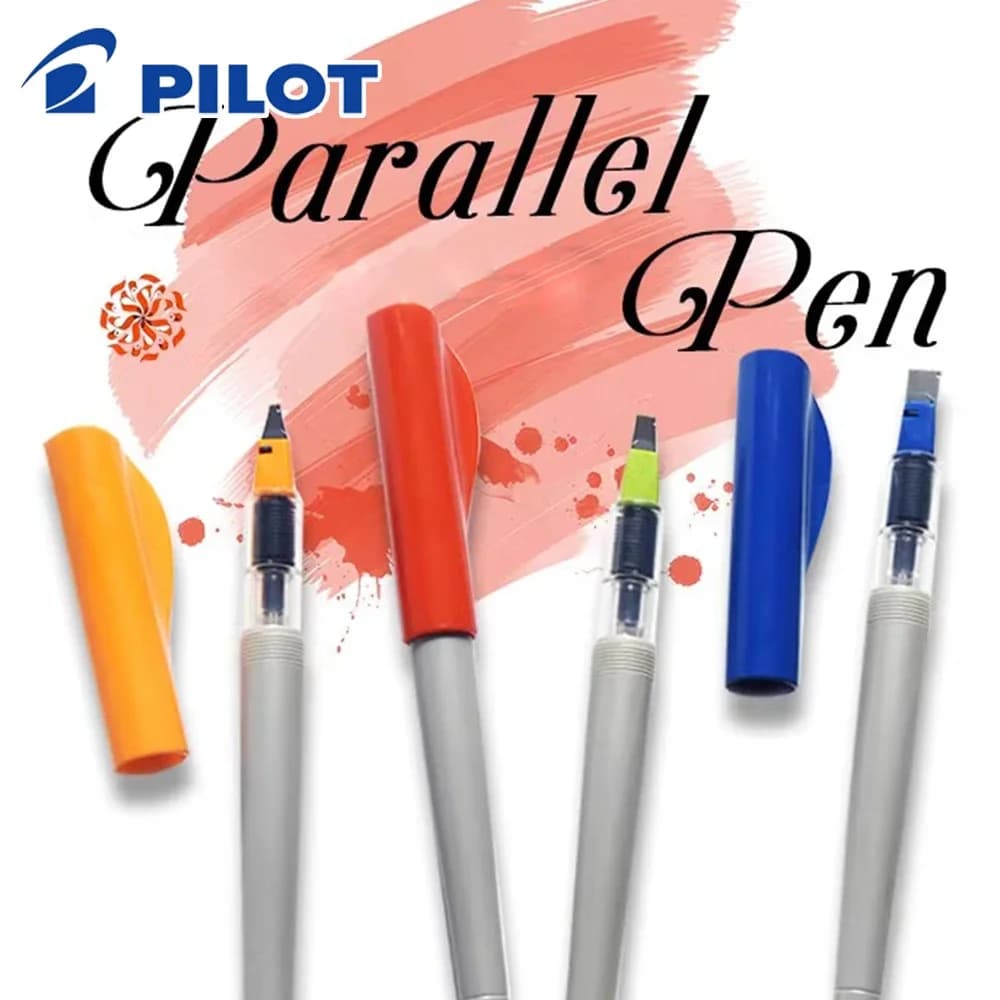 Japan Pilot Parallel Fountain Pen Duckbill Flat Head Drawing 1.5/2.4/3.8/6mm English Writing FP3-24-SS Cute Art Supplies