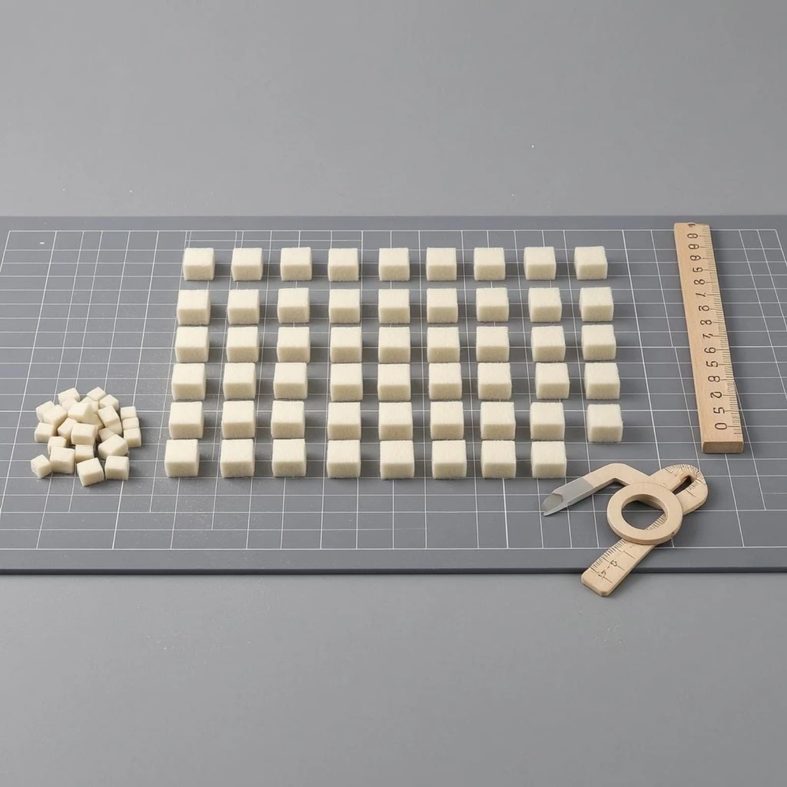 90 Pieces Whippen Hammer Pillow Block Beige Wool Piano Repair Block Music Hardware 17 Mm
