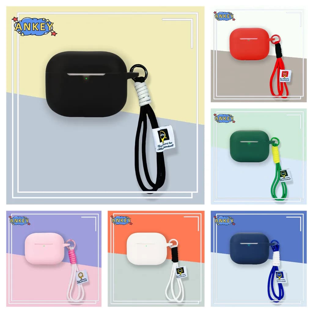 Per Vivo TWS 5 Custodia protettiva per auricolari iQOO TWS 5 Auricolari Bluetooth wireless in silicone morbido anticaduta che trasportano con cordino