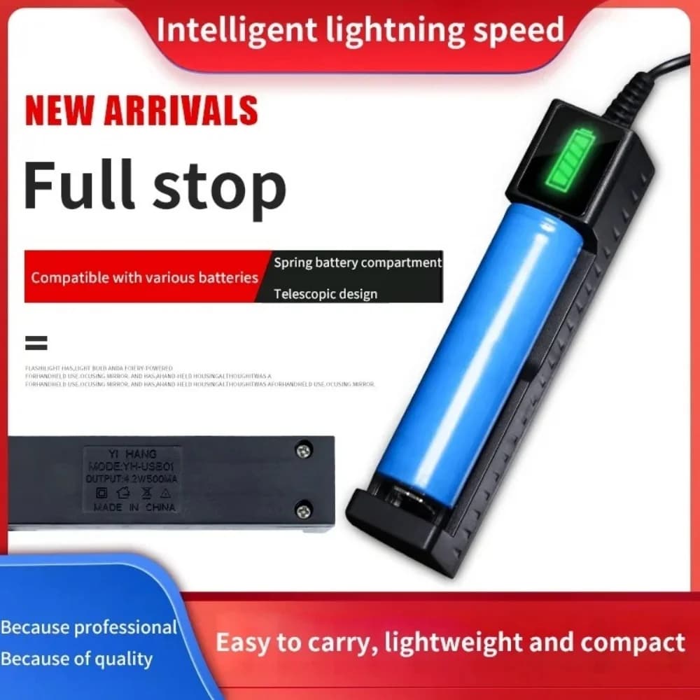 Scatola di ricarica intelligente con presa USB per batterie al litio 18650 10440 14500 14650, supporto universale per batterie ricaricabili con 1/4 slot