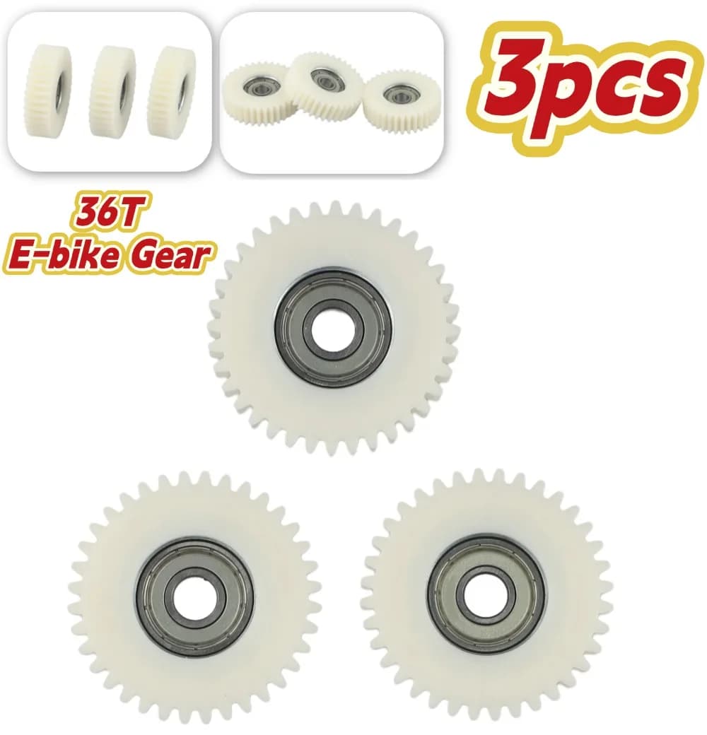 36T 3pcs Nylon Gear 500W Motore Anti Abrasione E-bike Bicicletta Elettrica Per Bafang MXUS Sostituzione Mozzo Ruota Motore Durevole