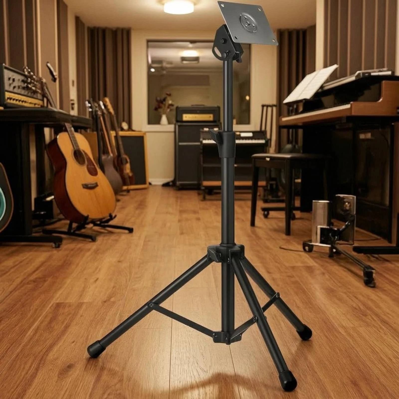 Drum Practice Pad Stand Square Top Plate Practice Pad Stand Percussion Gear Rubber Feet