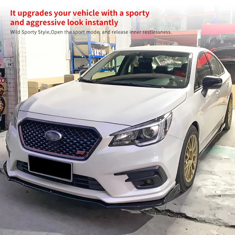Accessori Auto, Kit Carrozzeria Paraurti Anteriore, Protezione Sottoscocca, Diffusore, Deflettore in ABS Nero Lucido per Legacy 2017 2018 2019 2020 2022
