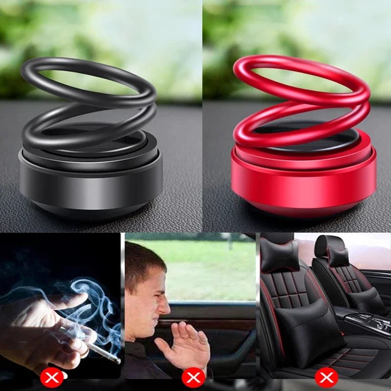 Mtsogging aromatherapy diffuser for Auto double deodorant ring rotary dashboard scent solar energy automatic