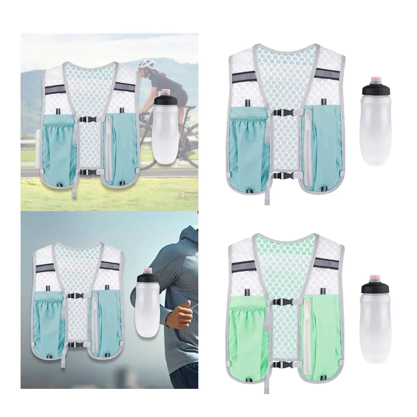Backpack with Reflective Strips for Hiking, Trail Running and Jogging