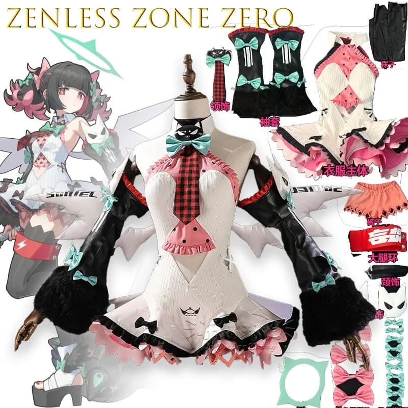 Costumi Cosplay per Adulti di Zenless Zone Zero Six Paths Sally, Uniformi per Halloween, Carnevale e Feste a Tema Anime