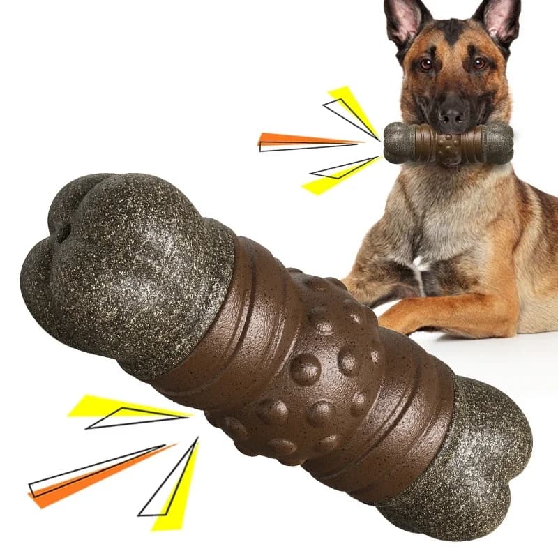 Giocattoli da masticare per cani di grandi dimensioni Più resistenti alle ossa reali Giocattolo stridulo Risolvi la noia Separazione dei denti Cassa di ansia Taining Robusto forniture per animali domestici