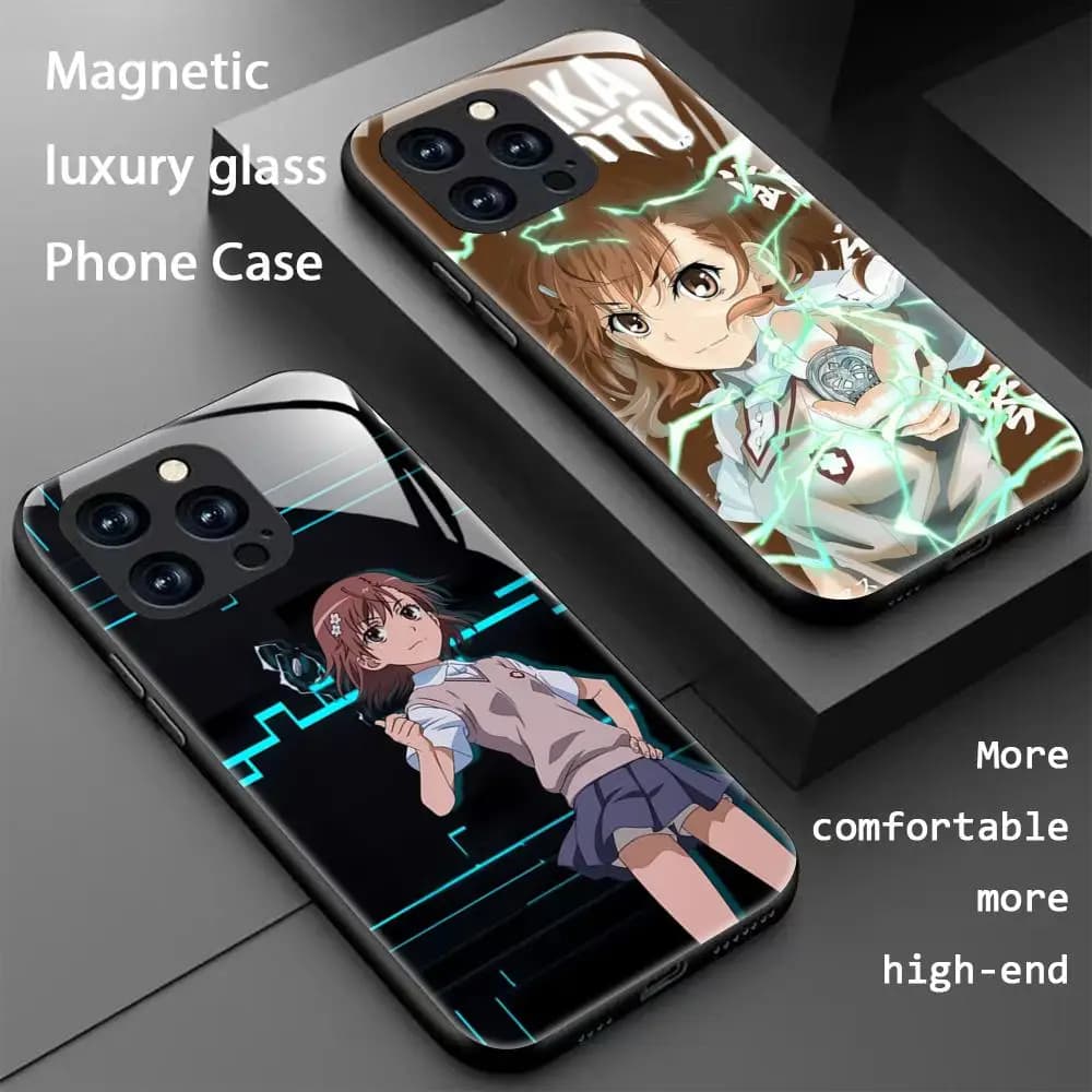 A Certain Scientific Railgun Phone Case For iPhone 17 16 15 14 13 12 11 X XR XS 8 Plus Mini Pro Max Glass Magnetic Phone Case