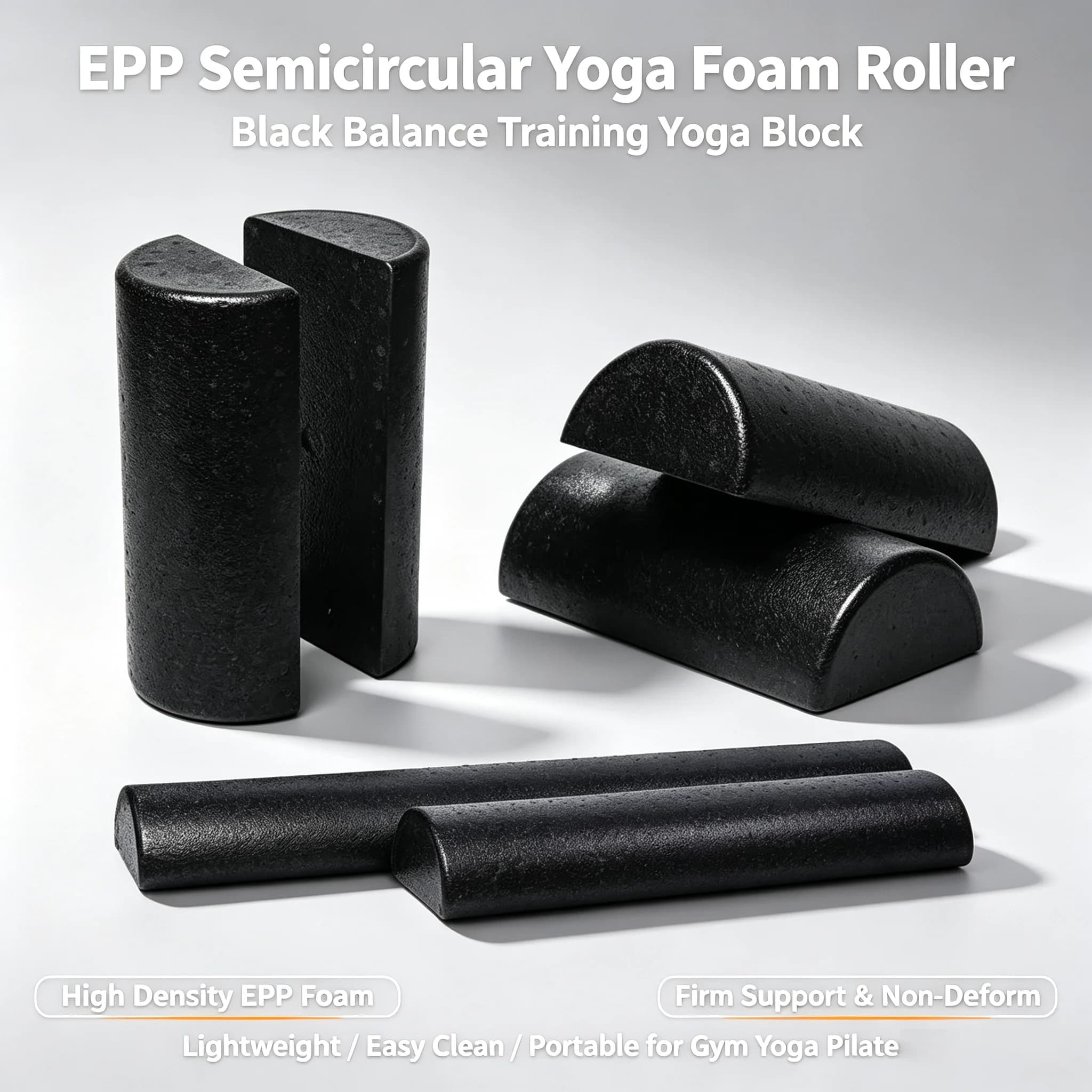 Yoga Column Roller High Density EPP Fitness Equipment Balance Training Half Round Foam Roller Yoga Brick For Exercise Gym