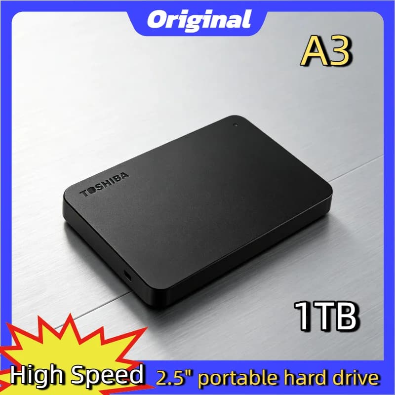 For Toshiba OEM A3 External HDD 500GB 1TB 2TB Expansion USB3.0 2.5 Inch Portable Hard Disk Drive Box Storage Compact Pro