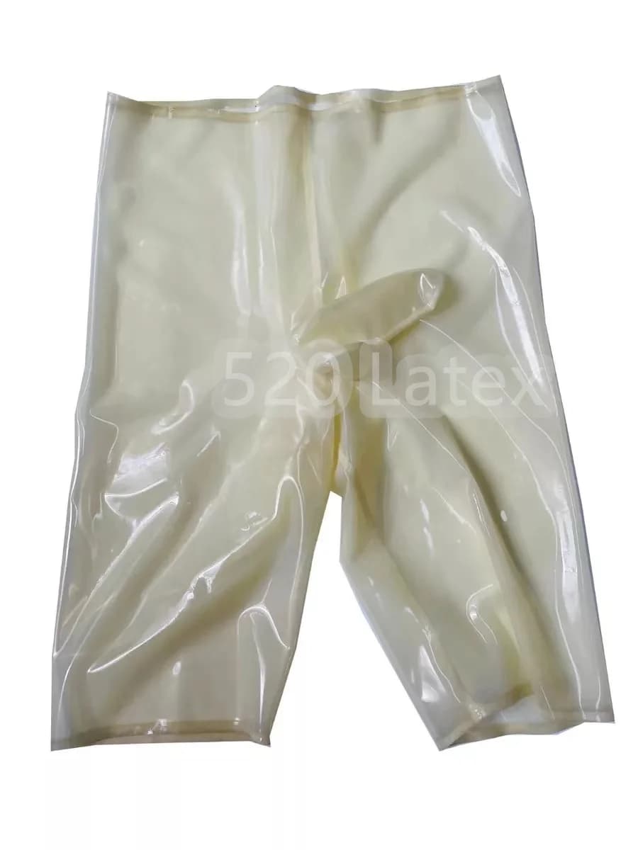 Pantaloncini da uomo in lattice naturale fatti a mano pantaloncini da ciclismo PULL-ON (senza cerniera) in lattice nero PREMIUM con fodero anteriore