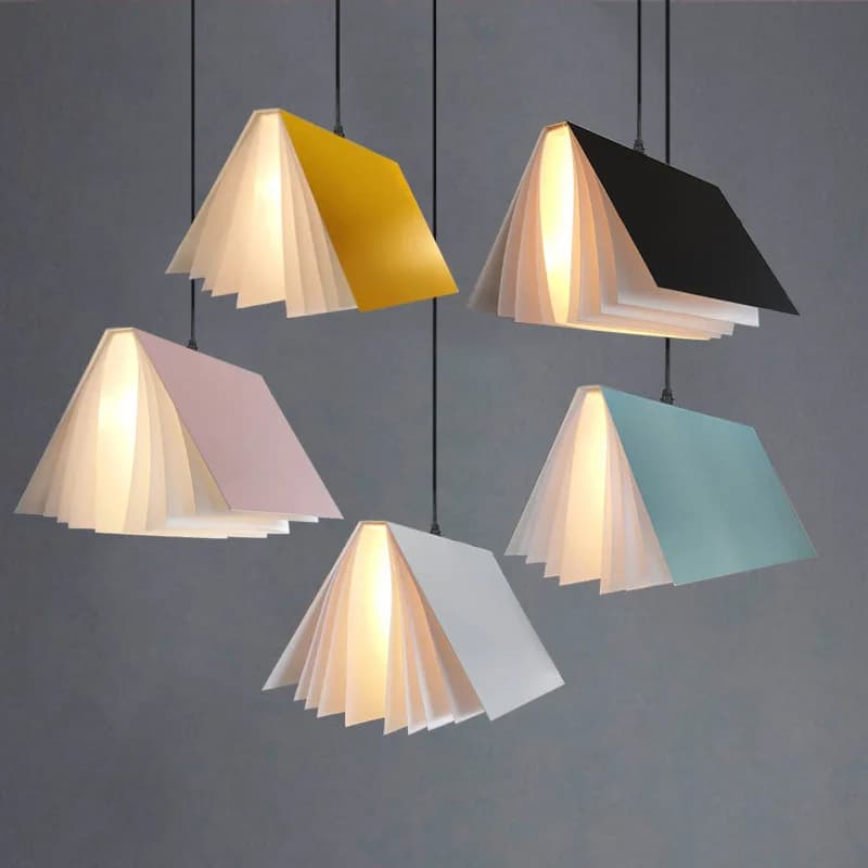 Lampada a sospensione creativa lampade a sospensione in stile libro moderno lampadario a soffitto artistico lampada a sospensione isola cucina sala da pranzo