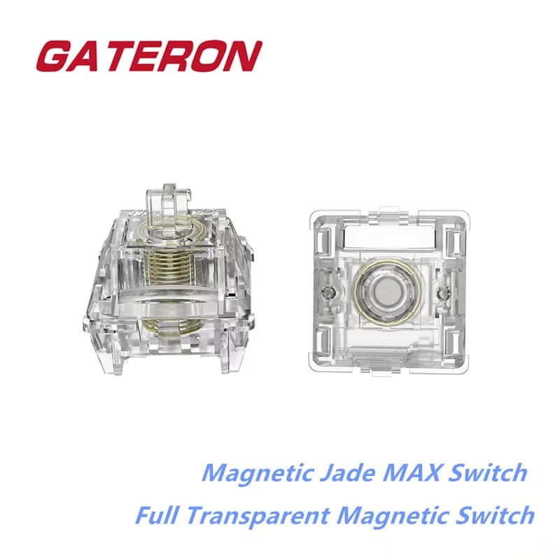 Gateron Magnetic Jade MAX Switch KS-20 serie RGB lineare fai da te tastiera meccanica personalizzata effetto sensore Hall completamente trasparente