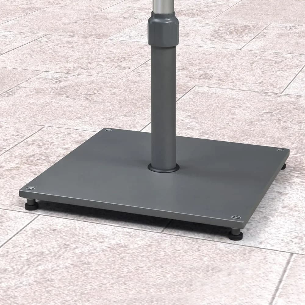 Patio Umbrella Base Stand AT4020 Market Table Weighted Base Outdoor Heavy Duty Square Steel Plate Stand 44 LBS Black, Customized