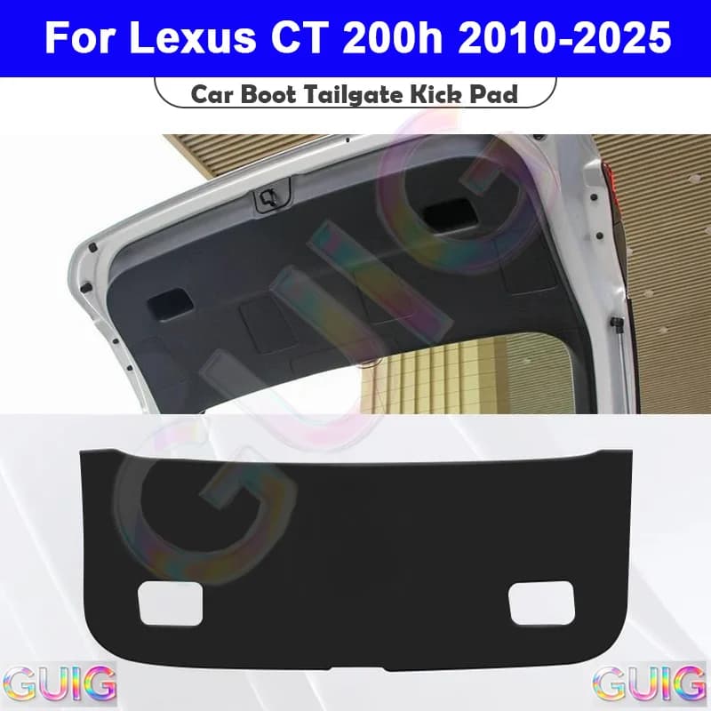 For Lexus CT 200h CT200h 2010-2024 2025 Car Boot Tailgate Kick Pad Leather Anti Kick Anti-dirty Trunk Door Mat Protection Mat