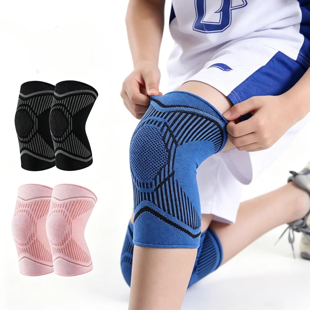 1Pair Knee Compression Sleeve for kids, Knee Support Brace for Running Basketball Volleyball Gymnastics Sports