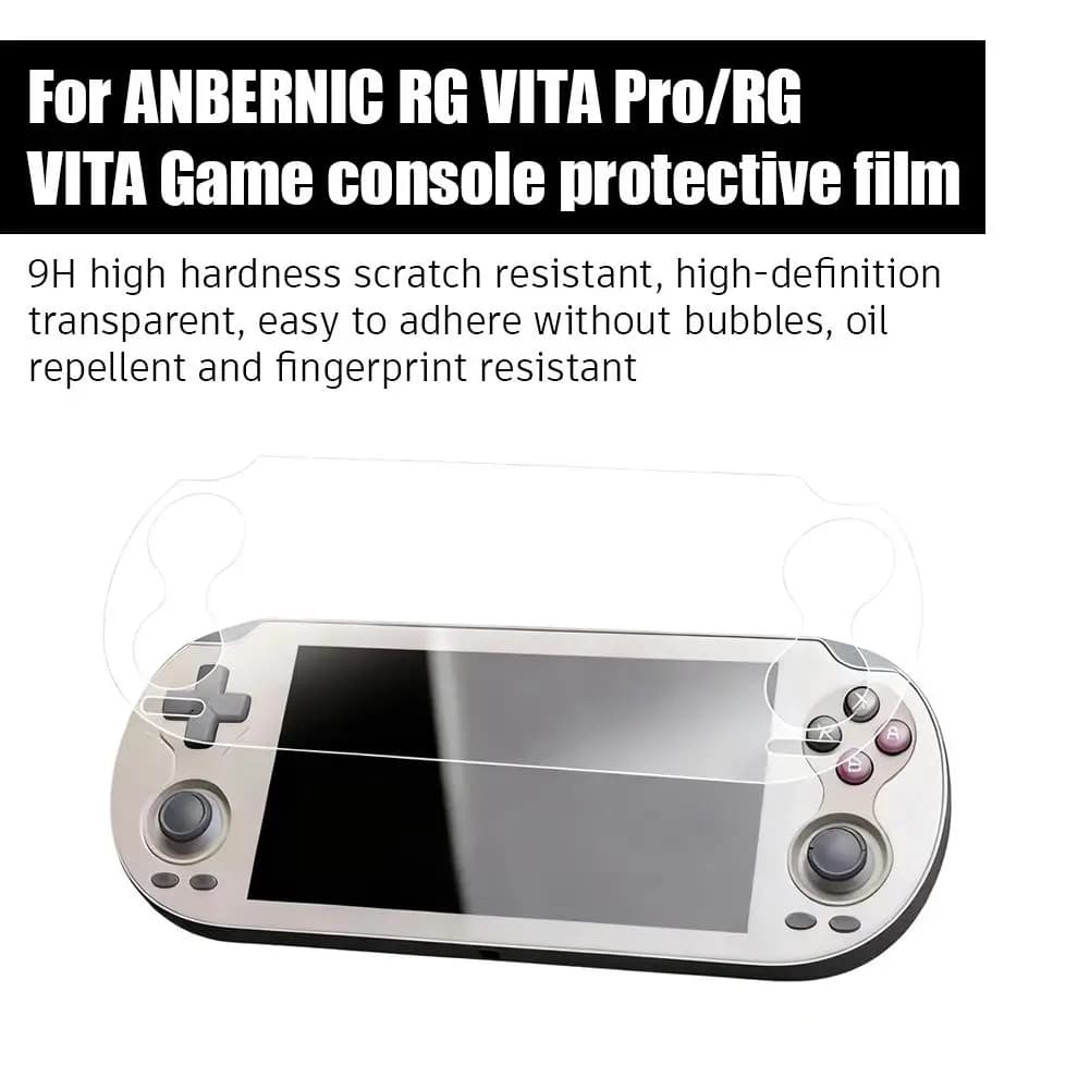 HD Clear Protective Film for ANBERNIC RG VITA Pro Game Console Anti-Fingerprint Tempered Glass Screen Protector for RG VITA