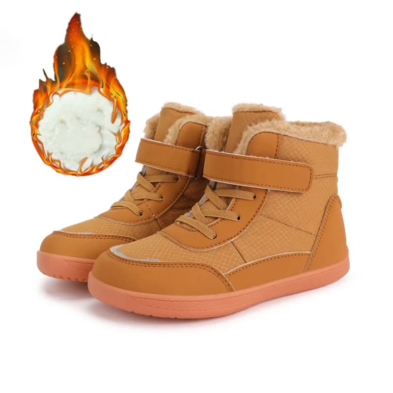 Stivali da neve per bambini caldi invernali Stivali da neve a piedi nudi con punta larga Ragazza Ragazzo Scarpe casual da esterno Scarpa invernale per bambini/piccoli/grandi