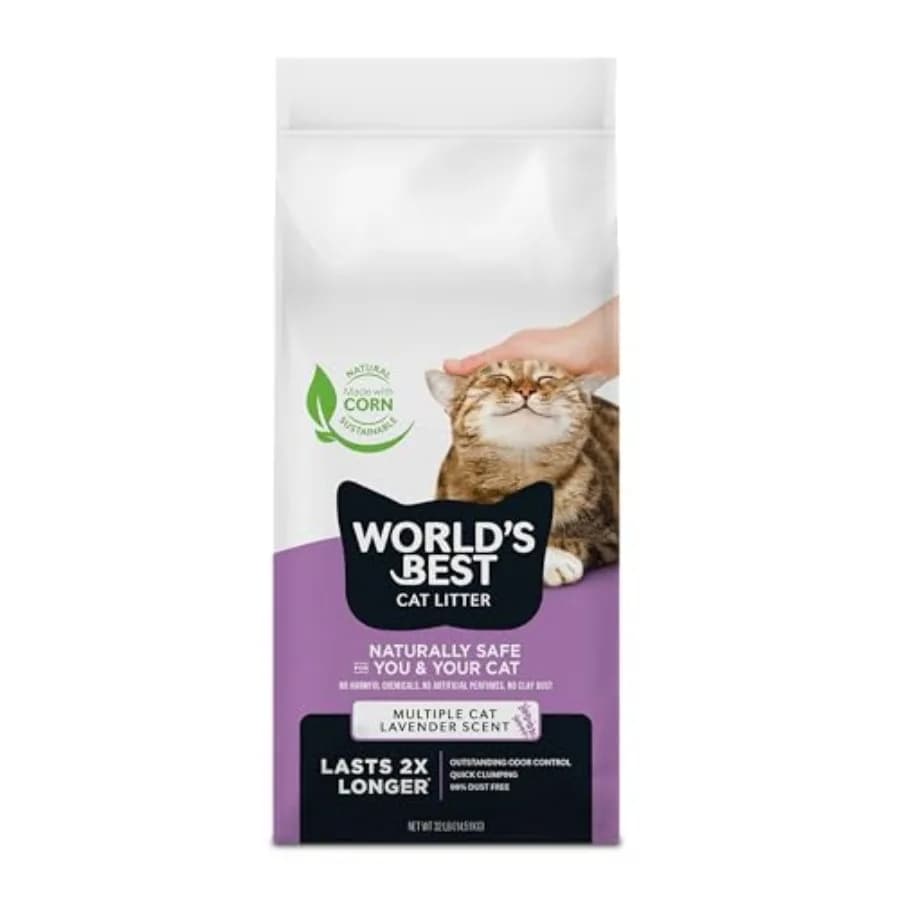 Lettiera per Gatti Profumata alla Lavanda - Ingredienti Naturali, Agglomerazione Rapida, Smaltibile nel WC, 99% Senza Polvere e Prodotta negli USA - Fragranza Calmante