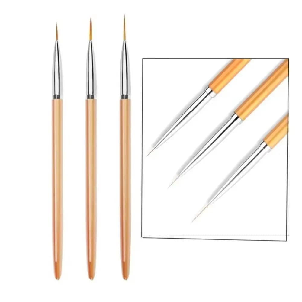 Nuovo pennello per fodera per nail art in acrilico French Stripe Line Stripes Penna da disegno Punte 3D Pennelli per gel UV