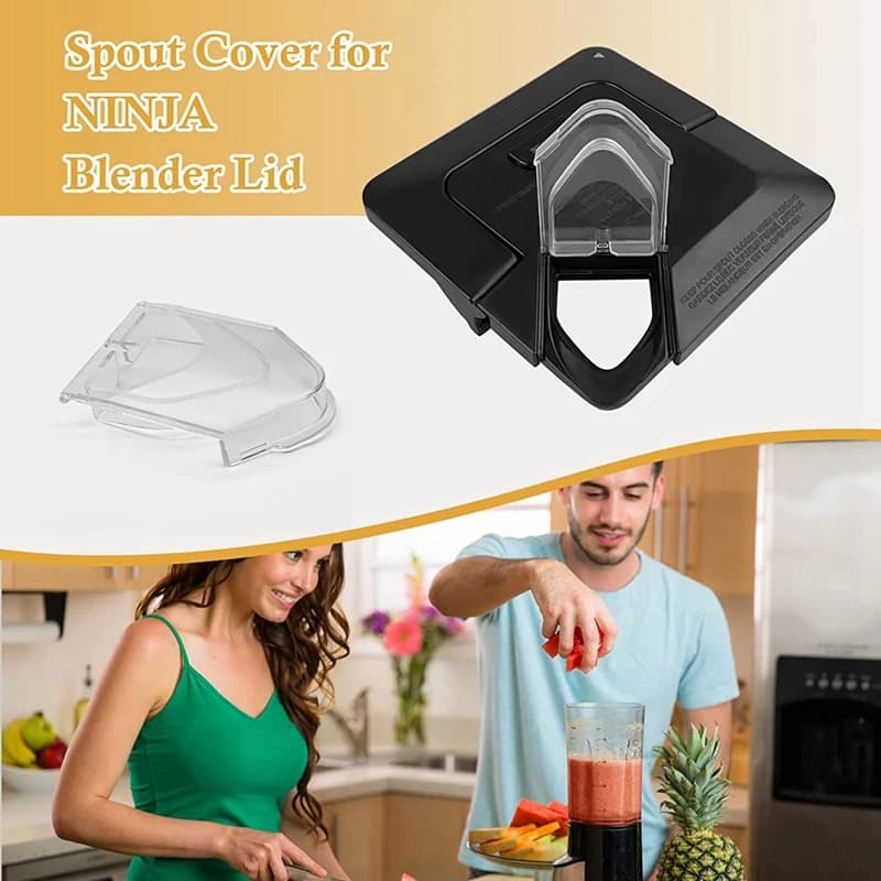 Cover with blender spout, plastic spare parts for 72 ounces Ninja blender, transparent