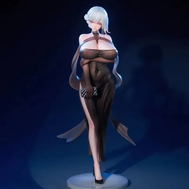 Statuetta Anime di Moglie, Action Figure con Abito Elegante, Modellino in PVC da Collezione per Adulti, Regalo, 25cm
