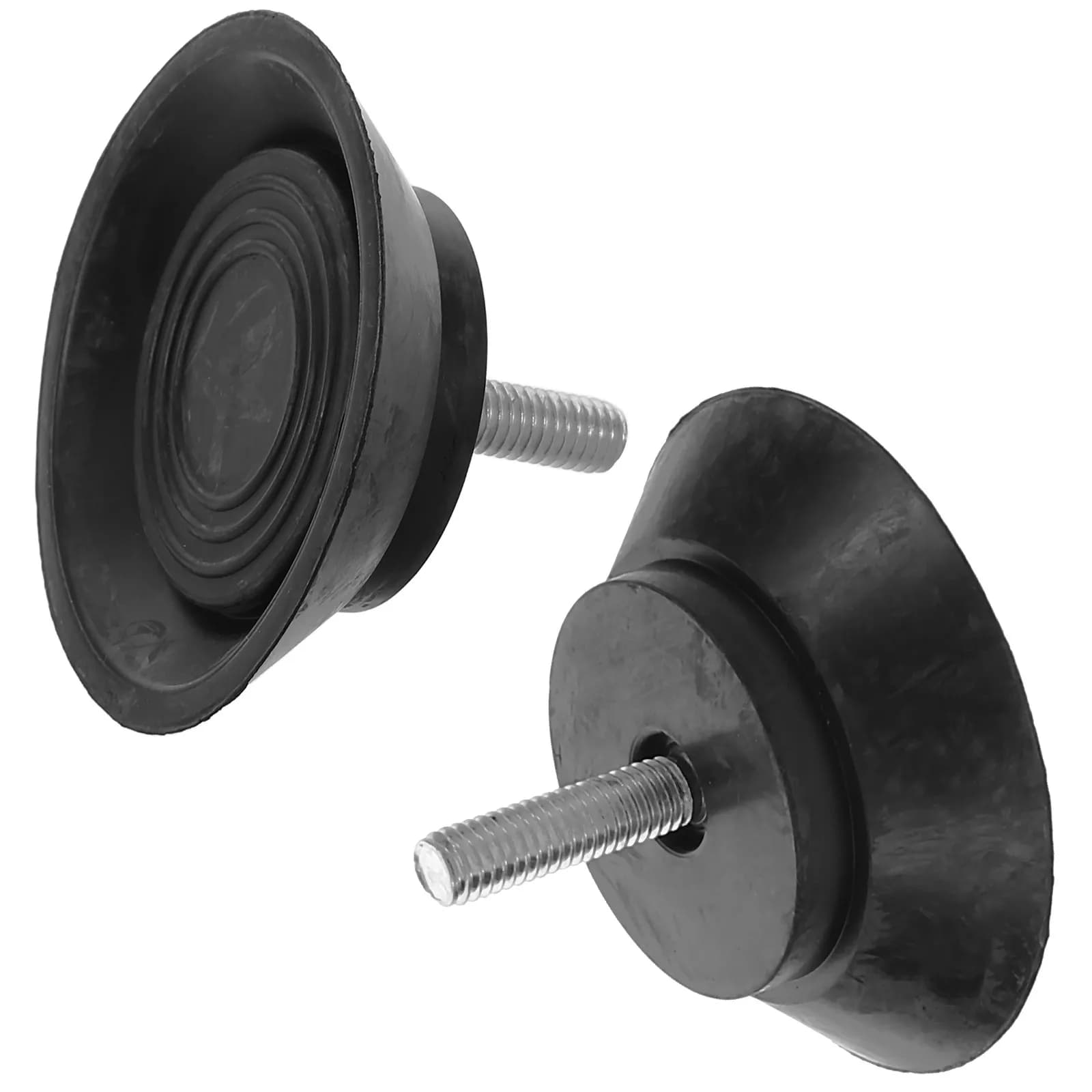 2 Rubber Suction Cups for Vibrant Machines, Boxing Bags, Wood Handles, Fitness Equipment - Stable and Resistant Non-slip Base