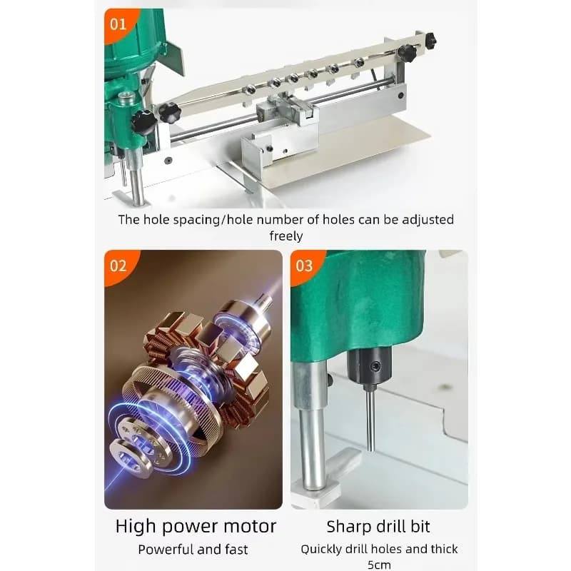 NEW 2026 Multifunctional Perforator 210A Green for Documents, Educational Cards, Gift Envelopes and Folders