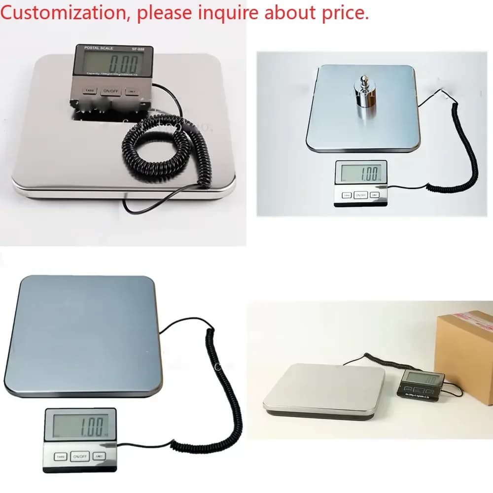 Digital Postal Scale Desktop Post Office Weight Shipping Stainless Surface 100Kg Luggage Weighing