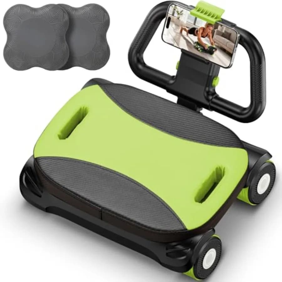 FIAMERMOR 2025 AB Roller Wheel 4 Wheel Elbow Support Abdominal Wheel Automatic Rebound Abdominal Fat Burning Weight Loss Core T