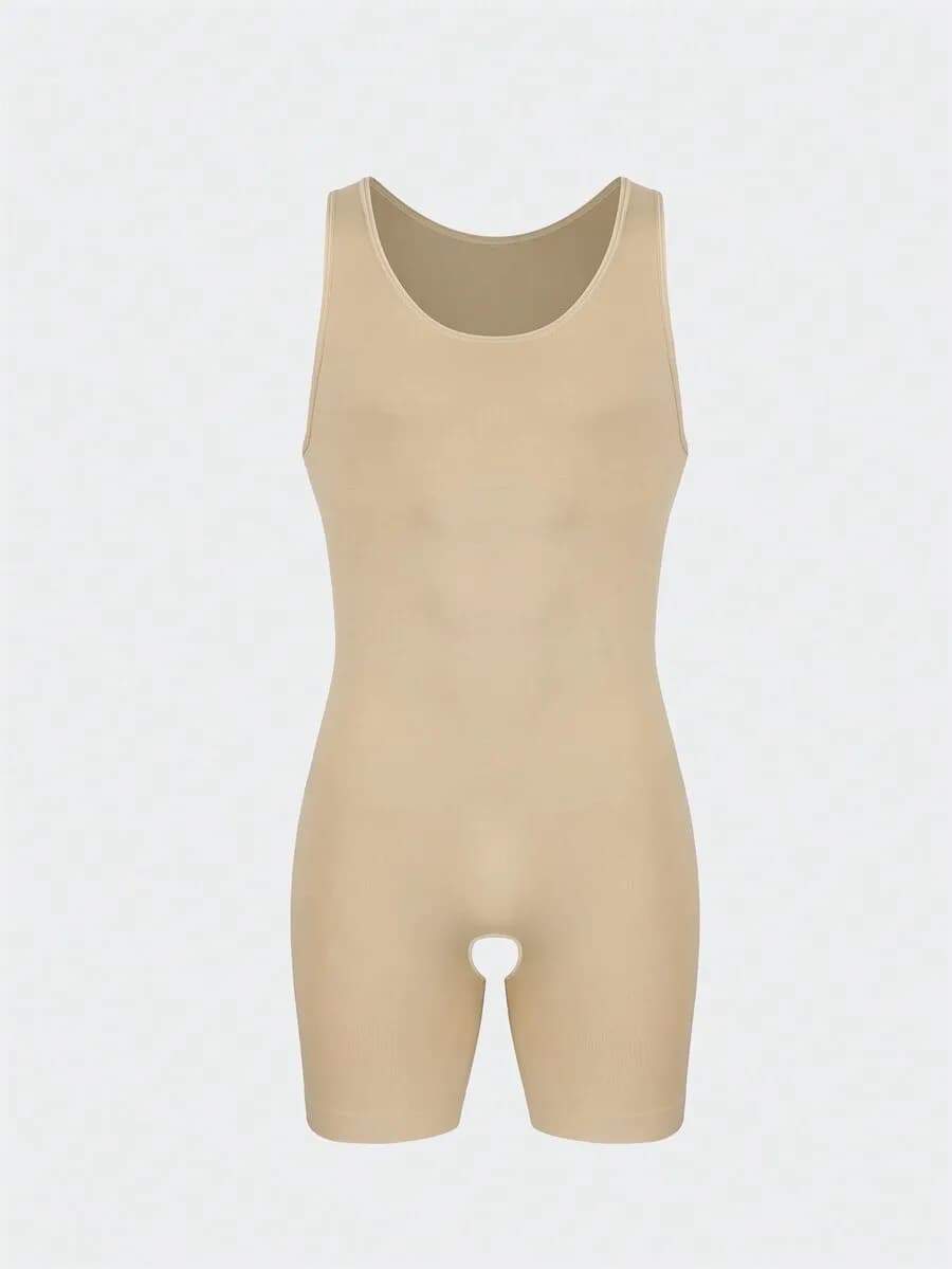 Men Slimming Compression Bodysuit With Tummy Control And Breathable Waist Shaping Undergarment