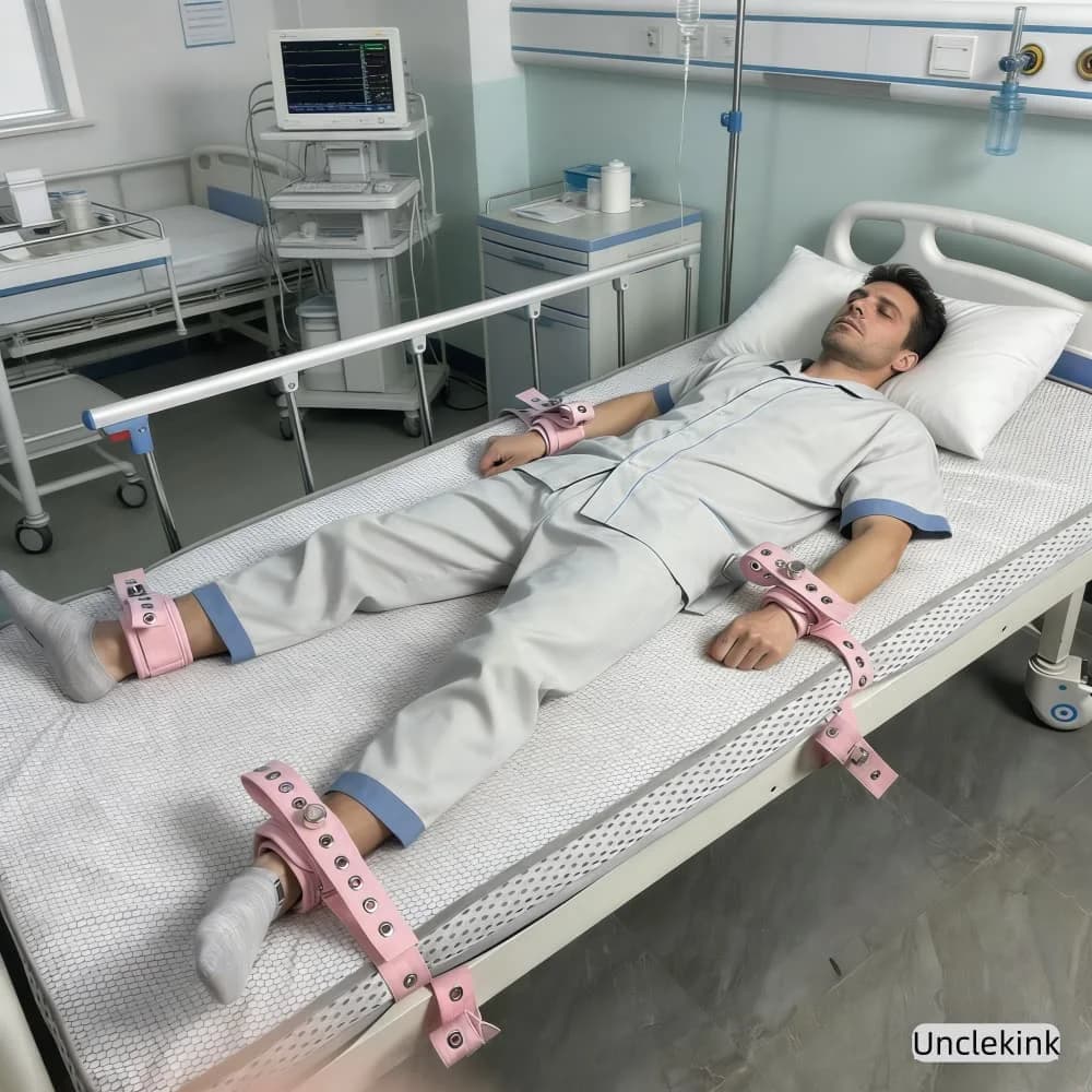 Set di Contenitori per Arti in Cotone con Chiusura Magnetica, Morbidi Contenitori per Polsi e Caviglie per la Sicurezza Ospedaliera