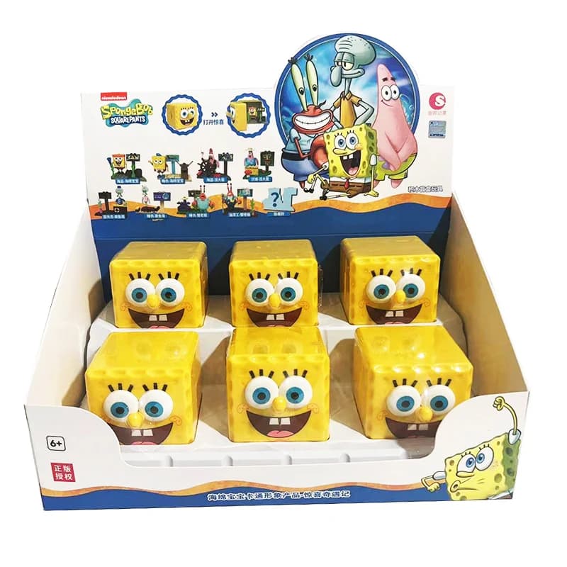SpongeBob SquarePants Lucky Surprise Blind Box Figure Genuine Anime personaggi Patrick Star Squog regali di compleanno per bambini giocattolo