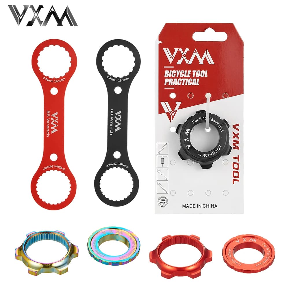 Conversione della serratura centrale del mozzo della bici VXM con chiave Centerlock per bicicletta a 6 fori adattatore 6 bulloni rotore del freno a disco accessori per ciclismo