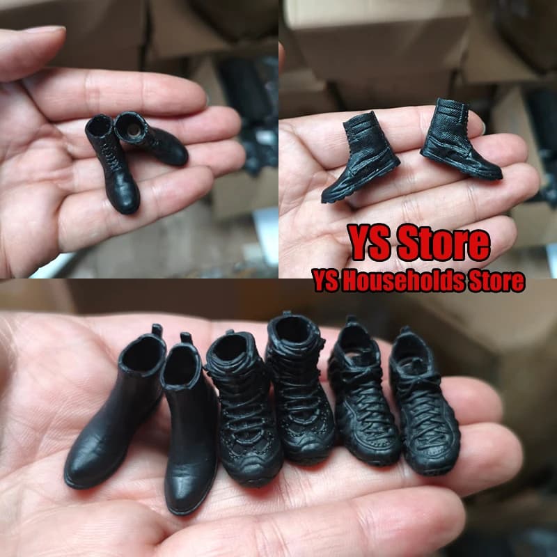 Scarpe in Pelle da Uomo Soldato 1/12 da 6 Pollici+Toys, Sneakers Sportive da Montagna, Accessorio Modellino Non Dipinto per NWTOYS Notaman da 6 Pollici