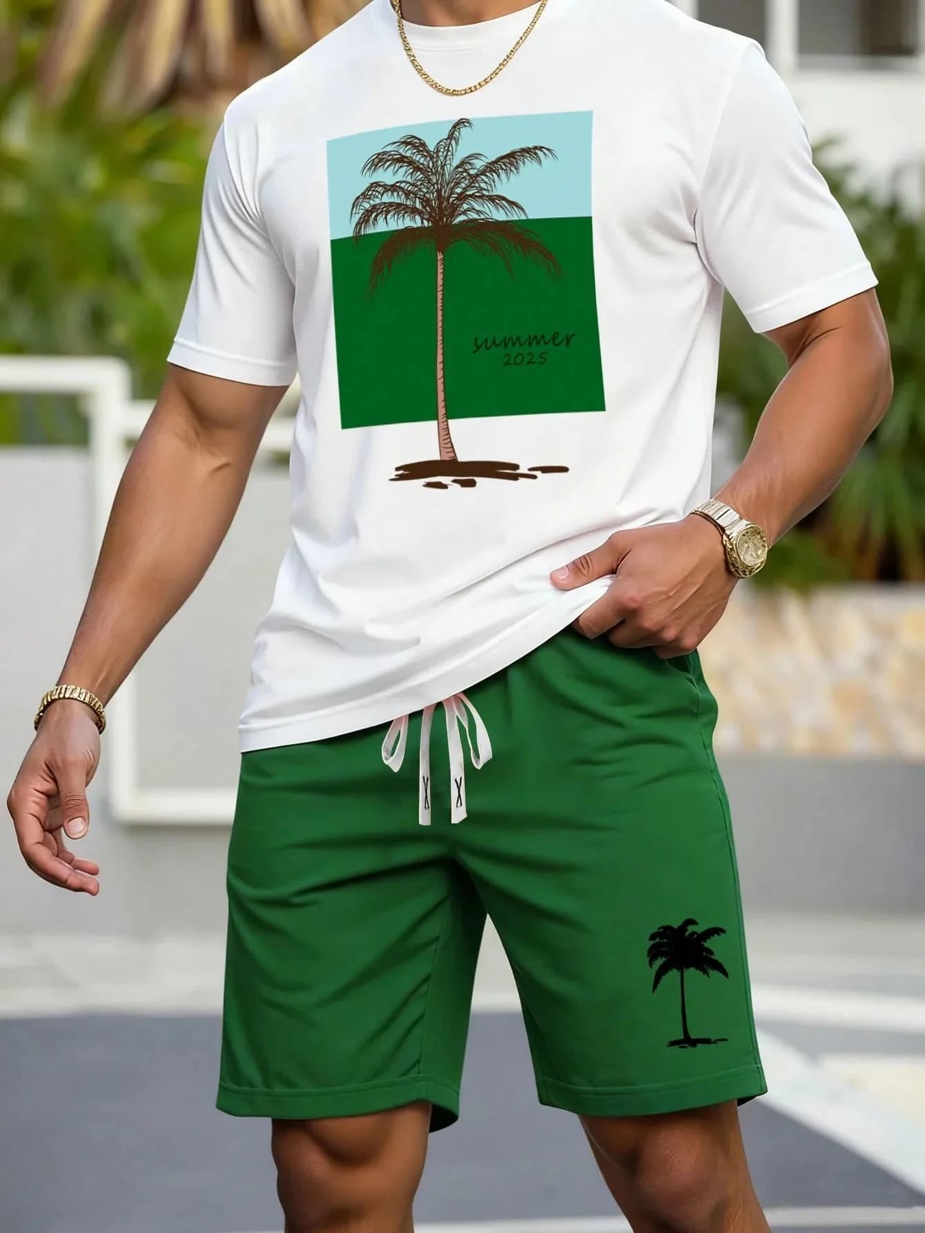 Completo Estivo da Uomo 2026 con Stampa 3D, Traspirante, Leggero, Comodo, Casual e alla Moda, Abbigliamento da Spiaggia per Uomo