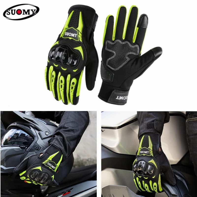 SUOMY Autumn Winter Waterproof Guantes Biker Anti-fall Motorcycle Gloves Men Women Touch Screen Cycling Luvas Motocross Gloves