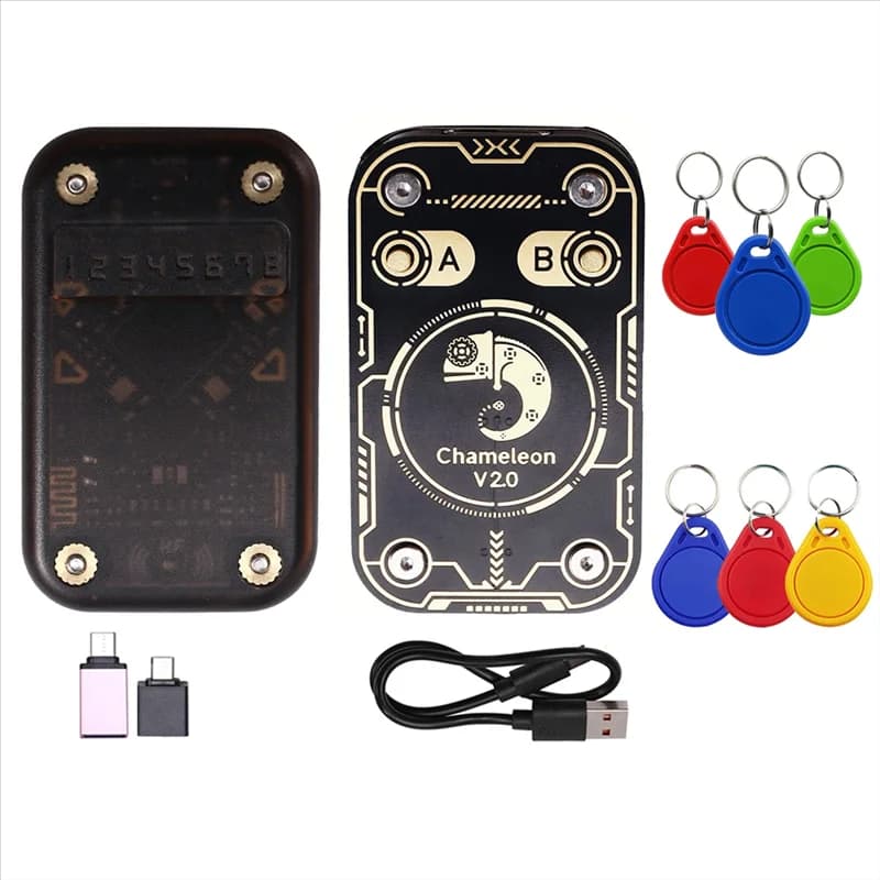 【RECOMENDAR】Chameleon V2.0 RFID Smart Chip Reader Emulatore Chameleon NFC Duplicatore + 3XUID/CUID Portachiavi 125Khz 13.56Mhz Card De