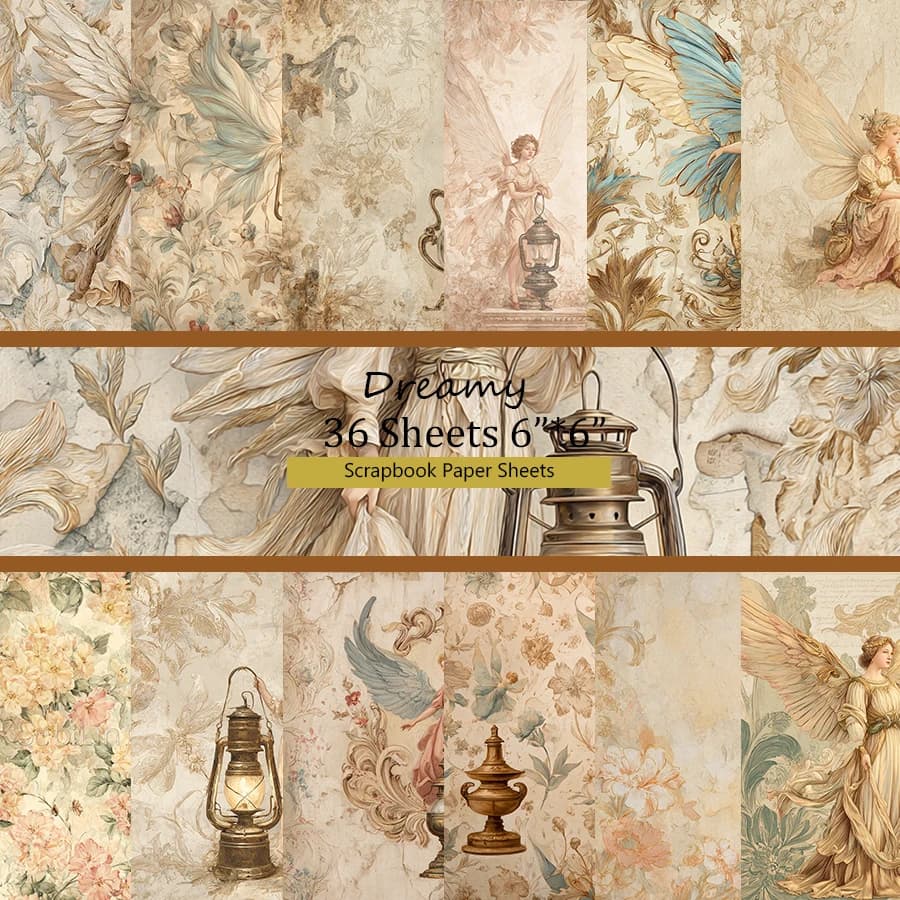 36 Sheets 6"x6" Decorative Scrapbook Paper: Whimsical Forest Sprite Doodles for Scrapbooking, Origami & Magical Journals