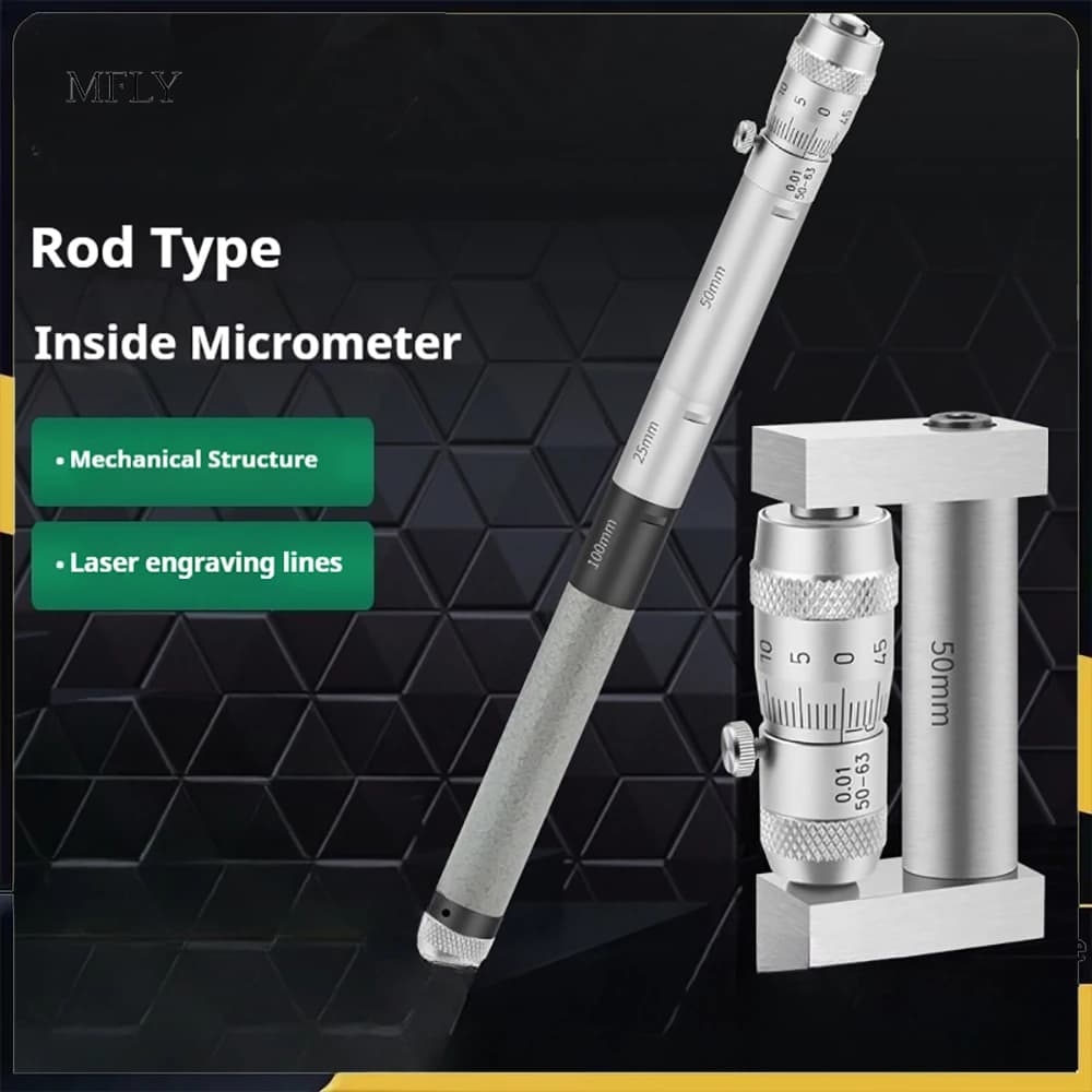Micrometro Interno Segmentato e Staccabile 50-250、50-600 Mm, Struttura Meccanica, Incisione Laser
