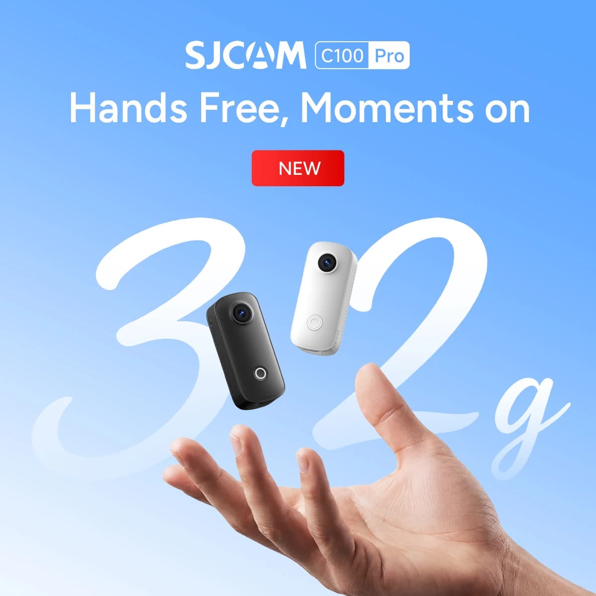 SJCAM C100 Pro Thumb Camera Outdoor Sports Camera In Helmet Motorcycle Bike Sport Mini Filming First-Person POV Video Recording